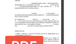 acta junta de aprobación de cuentas